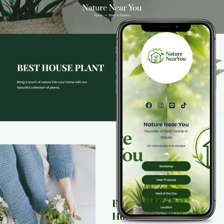 Nature Near You – T17: เทมเพลตเว็บไซต์ร้านขายต้นไม้ออนไลน์ พร้อมระบบสั่งซื้อสินค้า