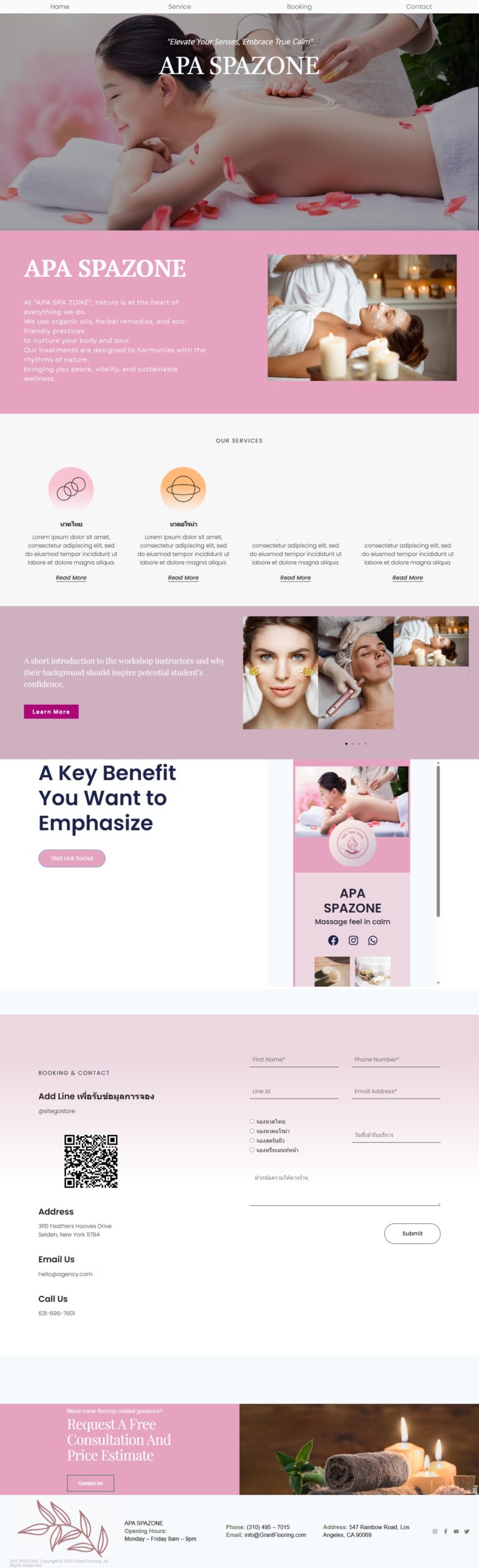 Spa / Beauty – T3: เทมเพลตเว็บไซต์สำหรับร้านสปา